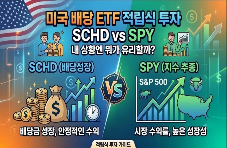 미국 배당 ETF 적립식 투자, SCHD와 SPY 중 내 상황엔 뭐가 유리할까