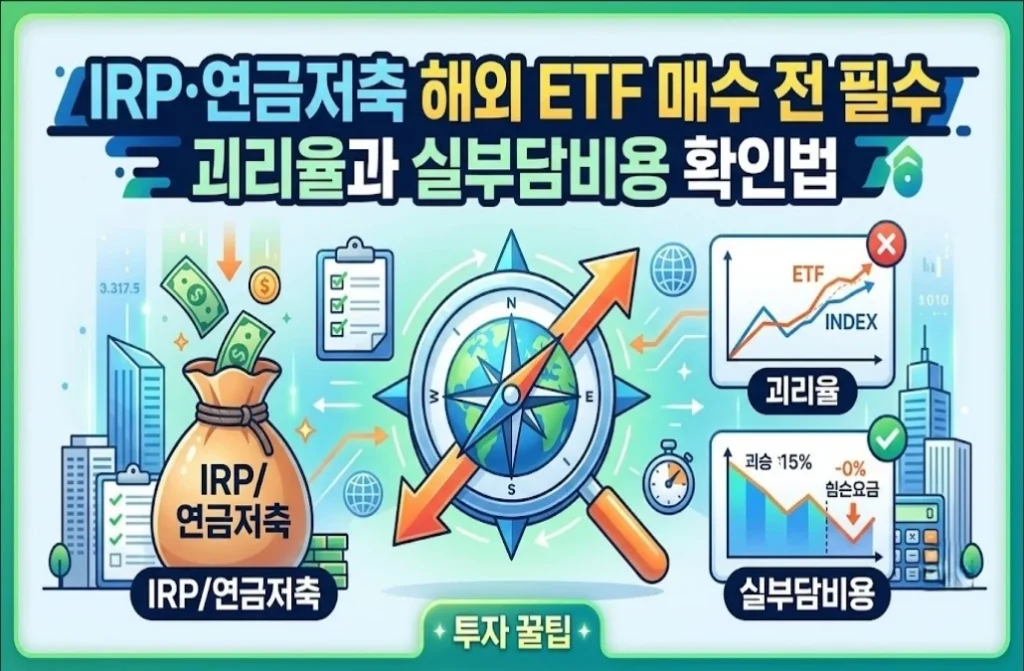 IRP·연금저축 해외 ETF 매수 전 필수, 괴리율과 실부담비용 확인법 IRP·연금저축 해외 ETF 매수 전 필수, 괴리율과 실부담비용 확인법
