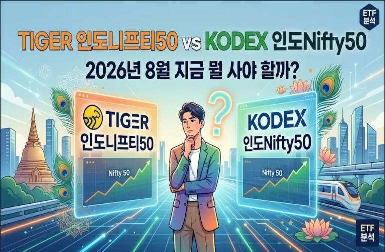 TIGER 인도니프티50 vs KODEX 인도Nifty50, 2026년 8월 지금 뭘 사야 할까