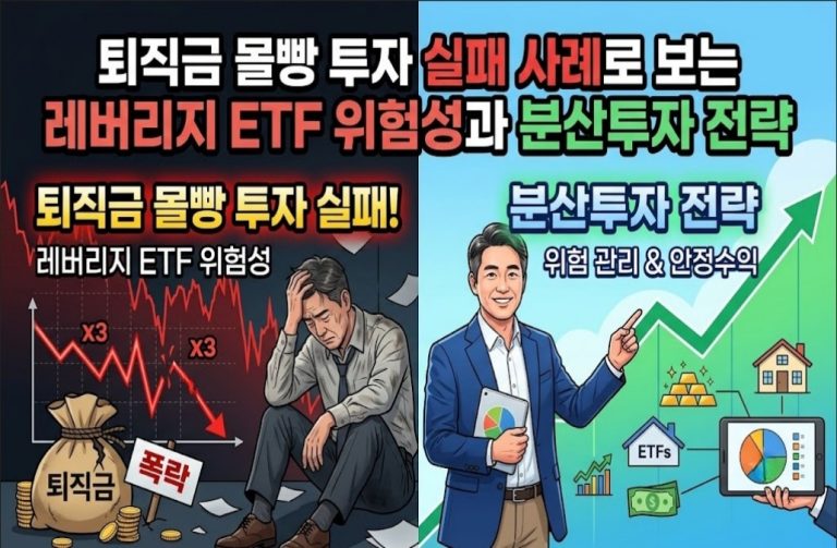 퇴직금 몰빵 투자 실패 사례로 보는 레버리지 ETF 위험성과 분산투자전략