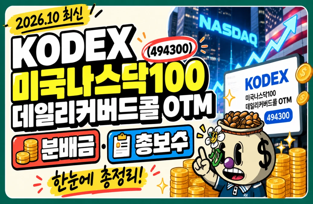 KODEX 미국나스닥100데일리커버드콜OTM(494300) 분배금·총보수 총정리 (2026.10)
